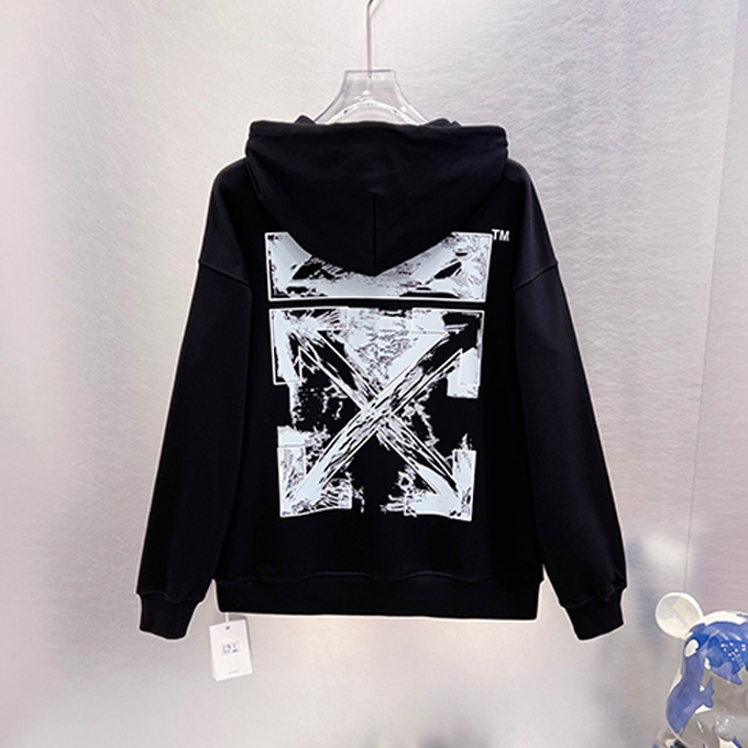 off white marble texture arrow hoodie